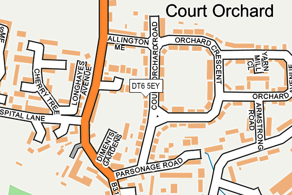 DT6 5EY map - OS OpenMap – Local (Ordnance Survey)
