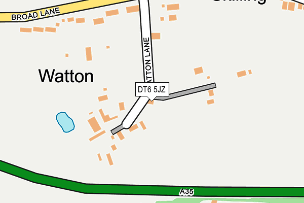 DT6 5JZ map - OS OpenMap – Local (Ordnance Survey)