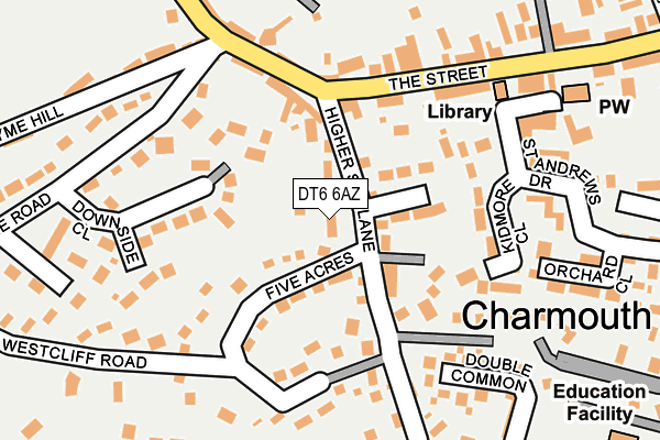 DT6 6AZ map - OS OpenMap – Local (Ordnance Survey) DT6 6AZ map - OS OpenMap – Local (Ordnance Survey)