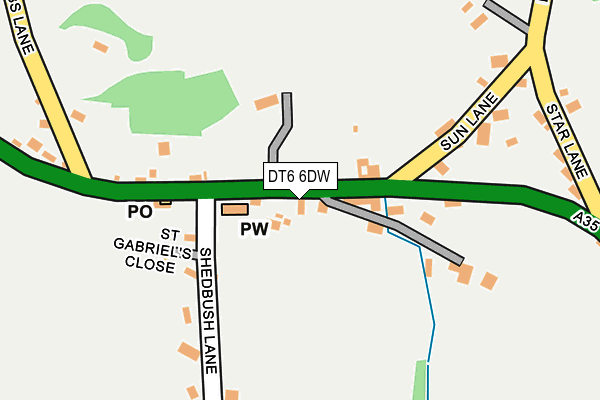 DT6 6DW map - OS OpenMap – Local (Ordnance Survey)