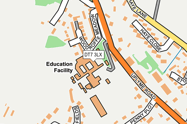 DT7 3LX map - OS OpenMap – Local (Ordnance Survey) DT7 3LX map - OS OpenMap – Local (Ordnance Survey)
