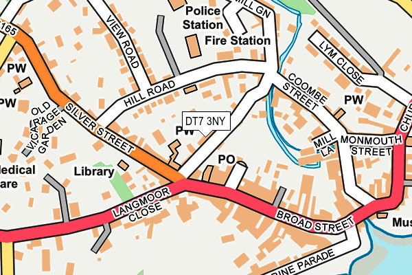 DT7 3NY map - OS OpenMap – Local (Ordnance Survey)