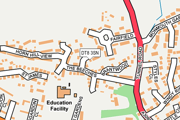 DT8 3SN map - OS OpenMap – Local (Ordnance Survey) DT8 3SN map - OS OpenMap – Local (Ordnance Survey)