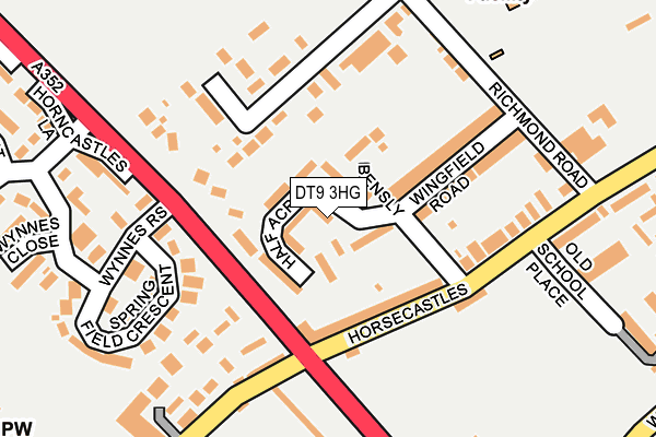 DT9 3HG map - OS OpenMap – Local (Ordnance Survey) DT9 3HG map - OS OpenMap – Local (Ordnance Survey)