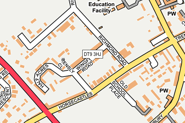 DT9 3HJ map - OS OpenMap – Local (Ordnance Survey) DT9 3HJ map - OS OpenMap – Local (Ordnance Survey)