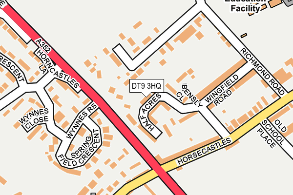 DT9 3HQ map - OS OpenMap – Local (Ordnance Survey) DT9 3HQ map - OS OpenMap – Local (Ordnance Survey)