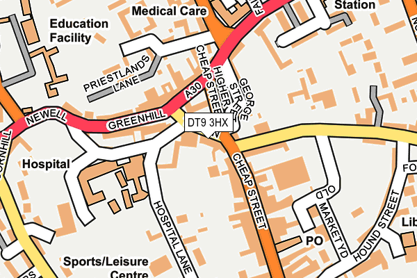 DT9 3HX map - OS OpenMap – Local (Ordnance Survey)