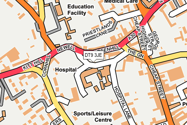 DT9 3JE map - OS OpenMap – Local (Ordnance Survey) DT9 3JE map - OS OpenMap – Local (Ordnance Survey)