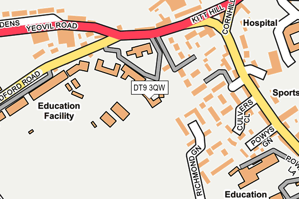 DT9 3QW map - OS OpenMap – Local (Ordnance Survey) DT9 3QW map - OS OpenMap – Local (Ordnance Survey)