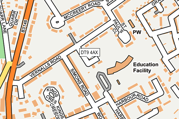 DT9 4AX map - OS OpenMap – Local (Ordnance Survey) DT9 4AX map - OS OpenMap – Local (Ordnance Survey)