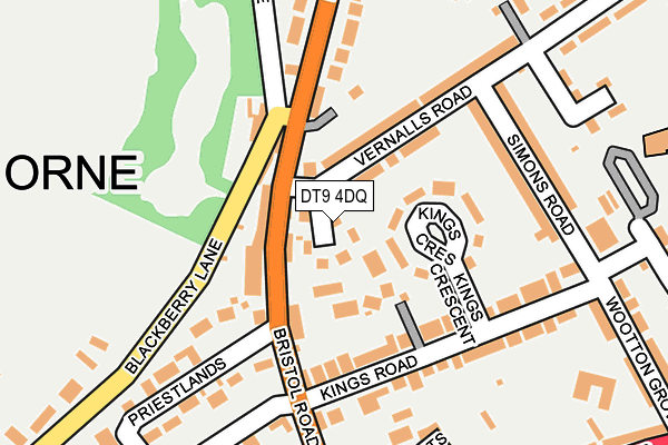 DT9 4DQ map - OS OpenMap – Local (Ordnance Survey)