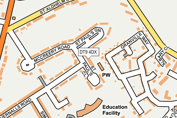 DT9 4DX map - OS OpenMap – Local (Ordnance Survey)