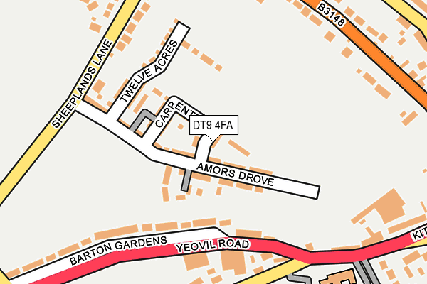 DT9 4FA map - OS OpenMap – Local (Ordnance Survey) DT9 4FA map - OS OpenMap – Local (Ordnance Survey)
