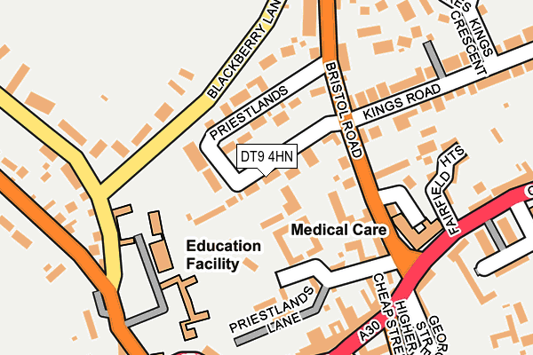 DT9 4HN map - OS OpenMap – Local (Ordnance Survey)