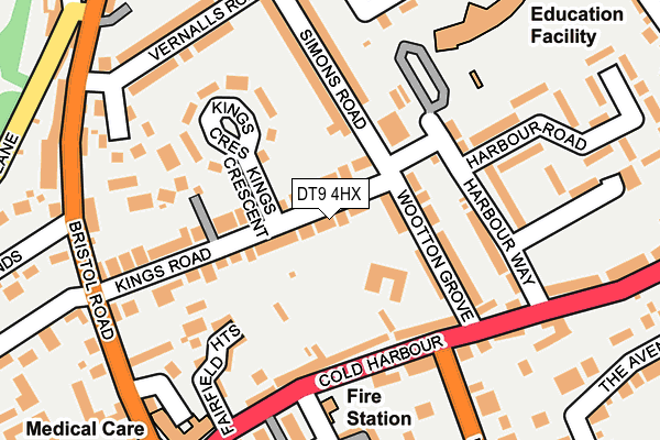 DT9 4HX map - OS OpenMap – Local (Ordnance Survey)