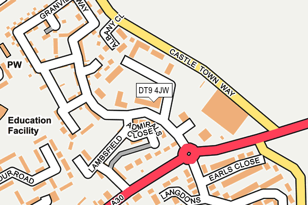 DT9 4JW map - OS OpenMap – Local (Ordnance Survey) DT9 4JW map - OS OpenMap – Local (Ordnance Survey)