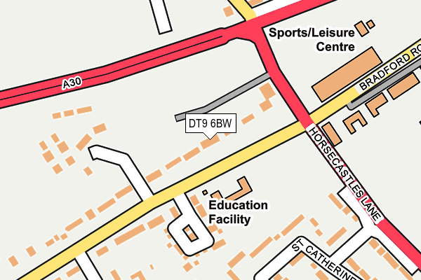 DT9 6BW map - OS OpenMap – Local (Ordnance Survey)