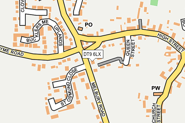 DT9 6LX map - OS OpenMap – Local (Ordnance Survey) DT9 6LX map - OS OpenMap – Local (Ordnance Survey)