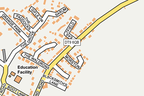 DT9 6QB map - OS OpenMap – Local (Ordnance Survey)