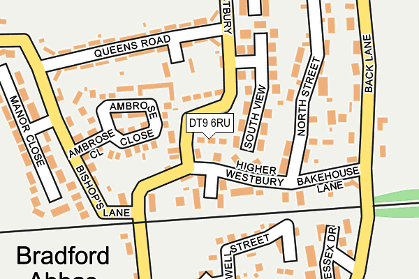 DT9 6RU map - OS OpenMap – Local (Ordnance Survey)
