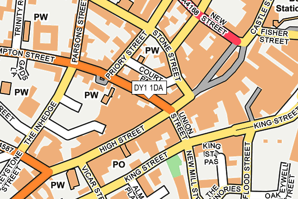 DY1 1DA map - OS OpenMap – Local (Ordnance Survey) DY1 1DA map - OS OpenMap – Local (Ordnance Survey)