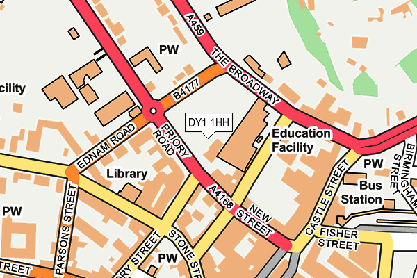 DY1 1HH map - OS OpenMap – Local (Ordnance Survey) DY1 1HH map - OS OpenMap – Local (Ordnance Survey)
