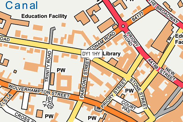 DY1 1HY map - OS OpenMap – Local (Ordnance Survey)
