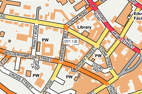 DY1 1JE map - OS OpenMap – Local (Ordnance Survey) DY1 1JE map - OS OpenMap – Local (Ordnance Survey)