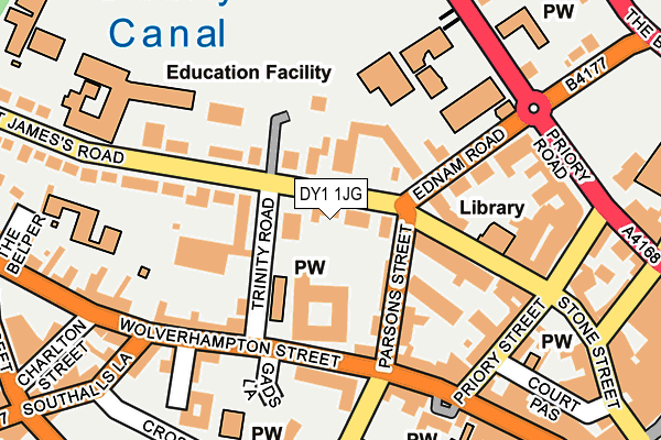 DY1 1JG map - OS OpenMap – Local (Ordnance Survey)