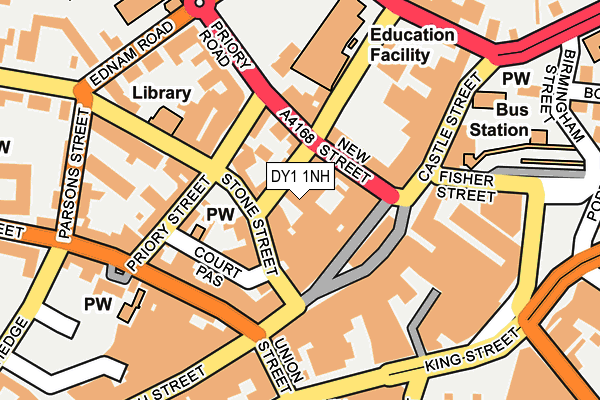 DY1 1NH map - OS OpenMap – Local (Ordnance Survey) DY1 1NH map - OS OpenMap – Local (Ordnance Survey)