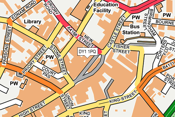 DY1 1PQ map - OS OpenMap – Local (Ordnance Survey) DY1 1PQ map - OS OpenMap – Local (Ordnance Survey)