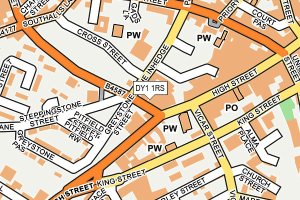 DY1 1RS map - OS OpenMap – Local (Ordnance Survey) DY1 1RS map - OS OpenMap – Local (Ordnance Survey)