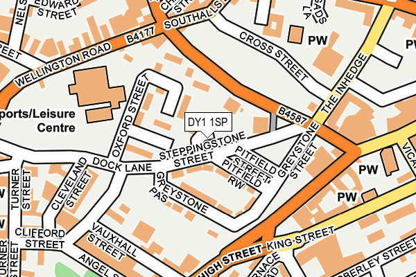 DY1 1SP map - OS OpenMap – Local (Ordnance Survey) DY1 1SP map - OS OpenMap – Local (Ordnance Survey)