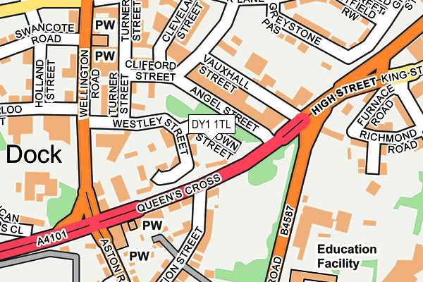DY1 1TL map - OS OpenMap – Local (Ordnance Survey) DY1 1TL map - OS OpenMap – Local (Ordnance Survey)
