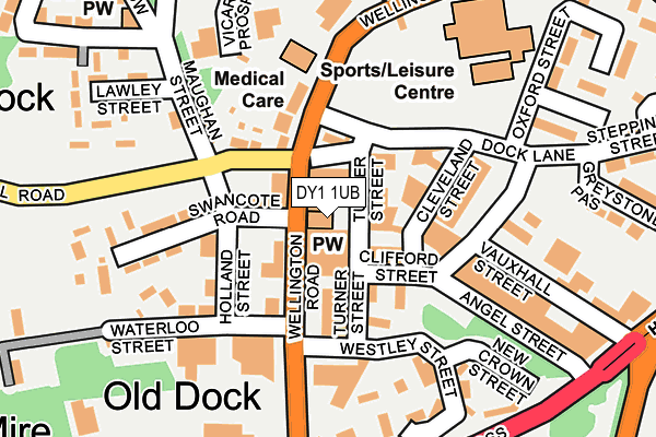 DY1 1UB map - OS OpenMap – Local (Ordnance Survey) DY1 1UB map - OS OpenMap – Local (Ordnance Survey)