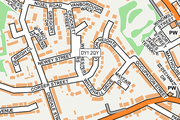 DY1 2QY map - OS OpenMap – Local (Ordnance Survey) DY1 2QY map - OS OpenMap – Local (Ordnance Survey)