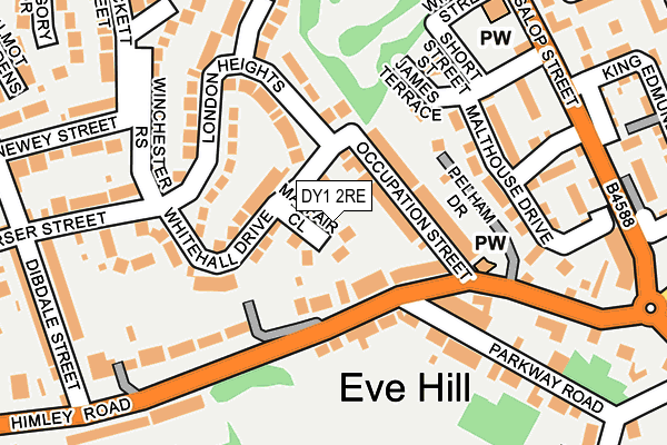 DY1 2RE map - OS OpenMap – Local (Ordnance Survey) DY1 2RE map - OS OpenMap – Local (Ordnance Survey)
