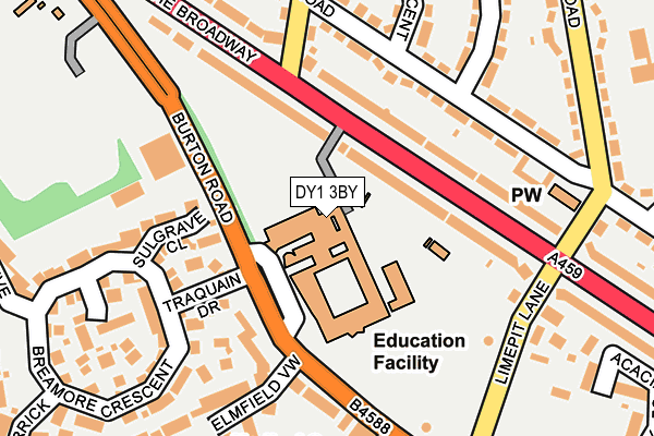 DY1 3BY map - OS OpenMap – Local (Ordnance Survey) DY1 3BY map - OS OpenMap – Local (Ordnance Survey)