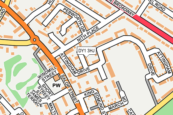 DY1 3HJ map - OS OpenMap – Local (Ordnance Survey) DY1 3HJ map - OS OpenMap – Local (Ordnance Survey)