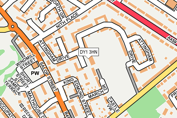DY1 3HN map - OS OpenMap – Local (Ordnance Survey) DY1 3HN map - OS OpenMap – Local (Ordnance Survey)