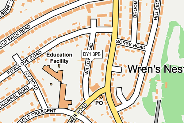 DY1 3PB map - OS OpenMap – Local (Ordnance Survey)