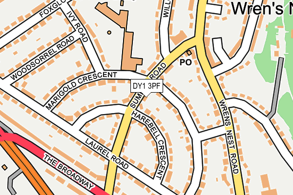 DY1 3PF map - OS OpenMap – Local (Ordnance Survey) DY1 3PF map - OS OpenMap – Local (Ordnance Survey)