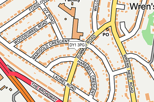 DY1 3PG map - OS OpenMap – Local (Ordnance Survey) DY1 3PG map - OS OpenMap – Local (Ordnance Survey)