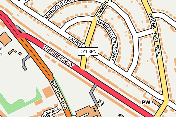 DY1 3PN map - OS OpenMap – Local (Ordnance Survey) DY1 3PN map - OS OpenMap – Local (Ordnance Survey)