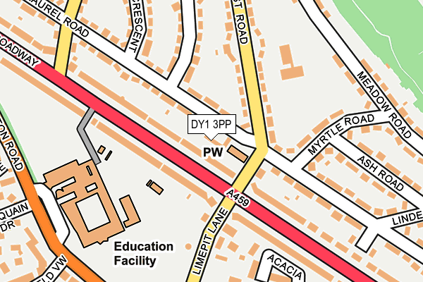 DY1 3PP map - OS OpenMap – Local (Ordnance Survey) DY1 3PP map - OS OpenMap – Local (Ordnance Survey)
