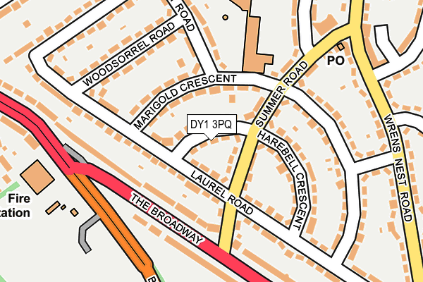 DY1 3PQ map - OS OpenMap – Local (Ordnance Survey) DY1 3PQ map - OS OpenMap – Local (Ordnance Survey)