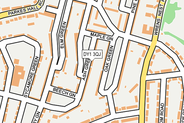 DY1 3QJ map - OS OpenMap – Local (Ordnance Survey) DY1 3QJ map - OS OpenMap – Local (Ordnance Survey)