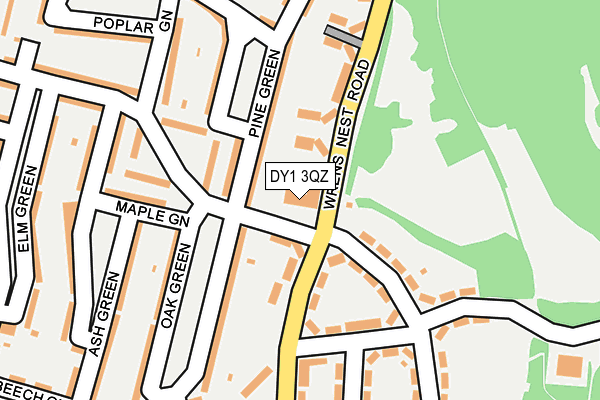DY1 3QZ map - OS OpenMap – Local (Ordnance Survey) DY1 3QZ map - OS OpenMap – Local (Ordnance Survey)
