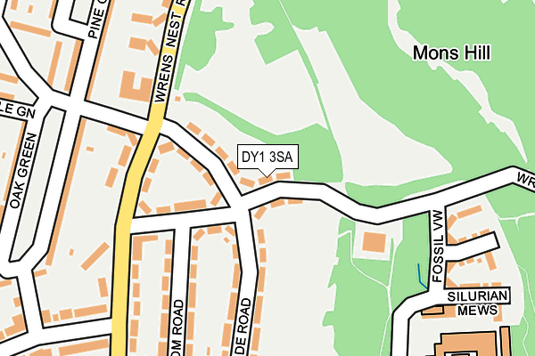 DY1 3SA map - OS OpenMap – Local (Ordnance Survey) DY1 3SA map - OS OpenMap – Local (Ordnance Survey)