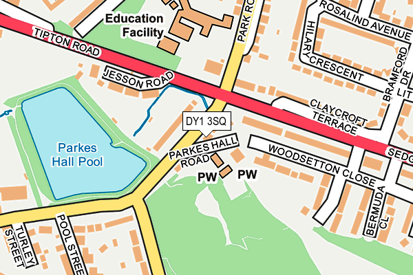 DY1 3SQ map - OS OpenMap – Local (Ordnance Survey) DY1 3SQ map - OS OpenMap – Local (Ordnance Survey)